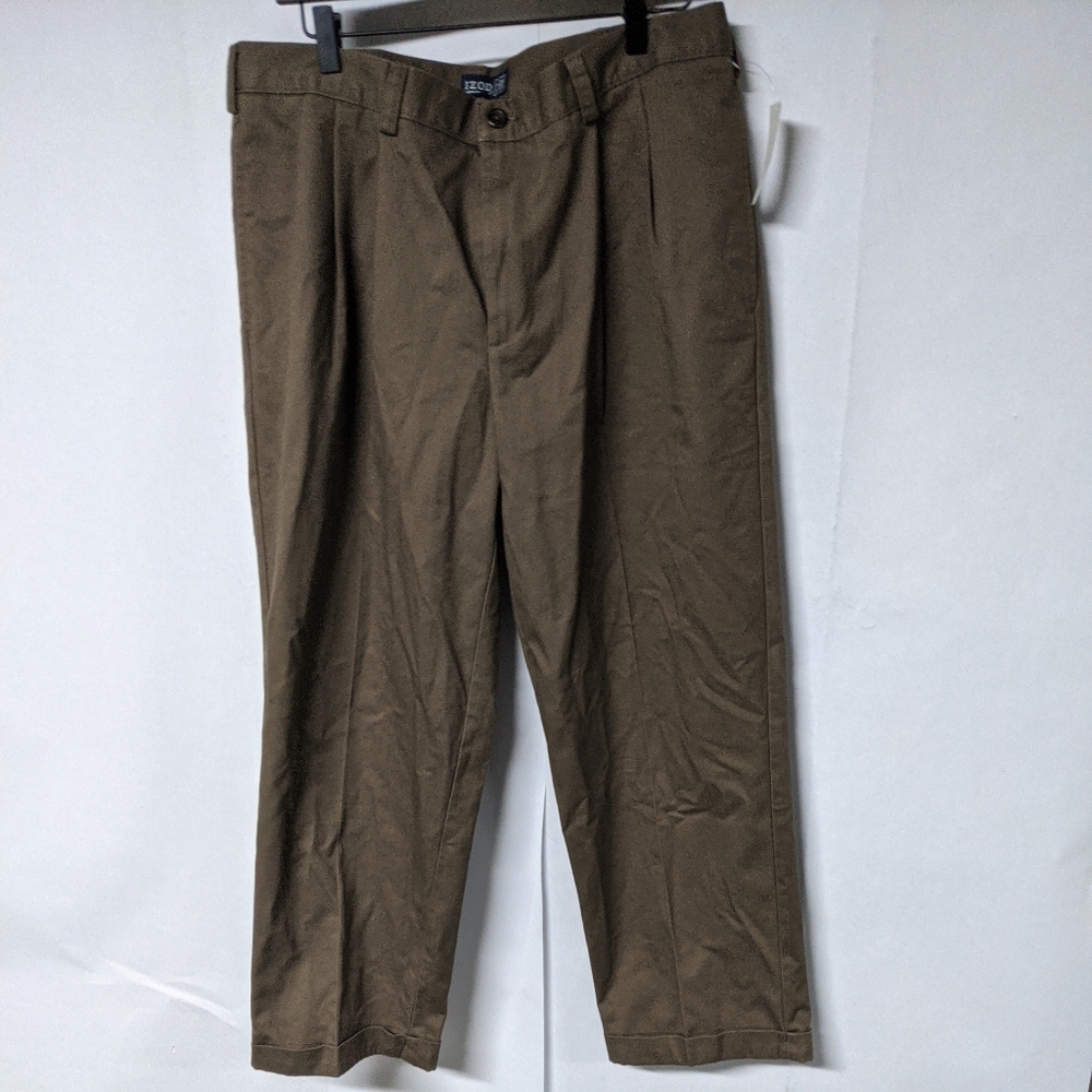 Izod American Chino classic leg dress pants men's 36x 28